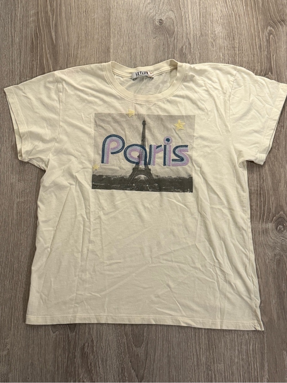 Letluv Paris Tee Size Large